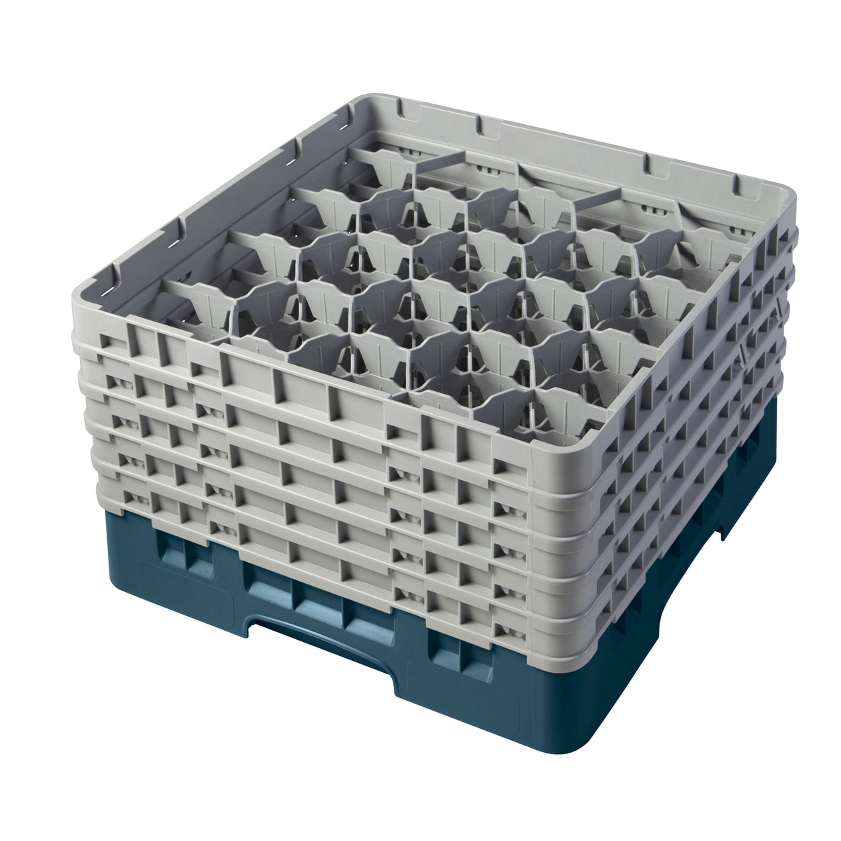 Cambro 20S958414 Camrack Glass Rack, Teal, Full Size, 20 Compartments, 3-7/8" Max Dia, 10-1/8" Max Height — Case of 2 pieces