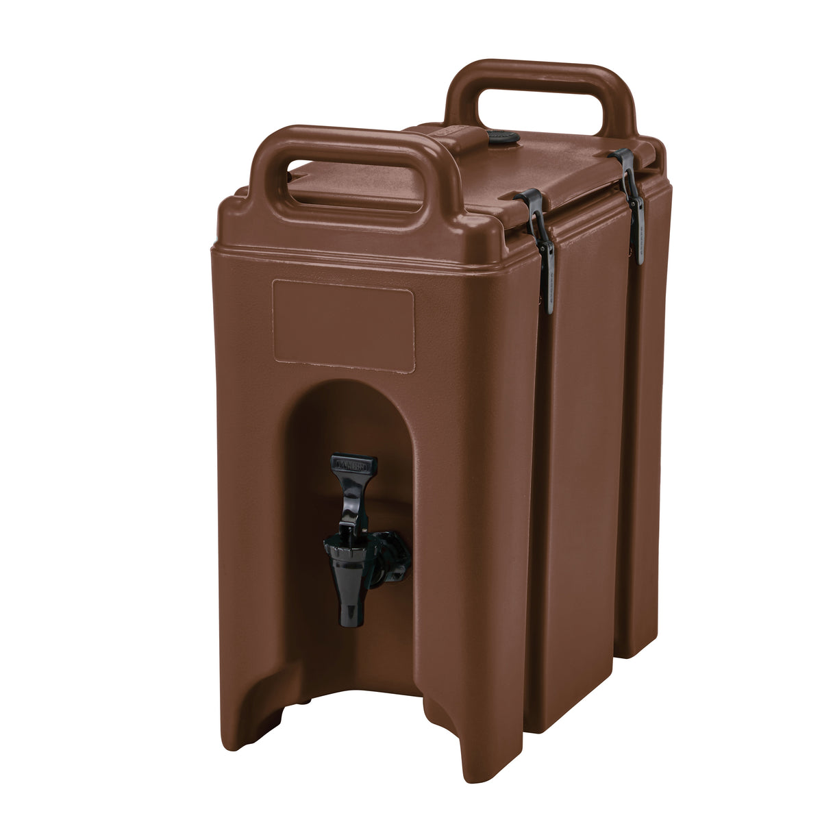 Cambro 250LCD131 Camtainer Beverage Carrier - 2.5-Gal Plastic, Dark Brown, 9"W x 16-1/2"D x 18⅜"H, NSF