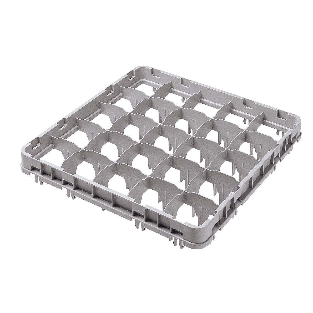 Cambro 25E4151 Full Drop Stemware Extender, Full Size, 25 Compartments, Soft Gray, 19-5/8" x 19-5/8" x 2" — Case of 12 pieces