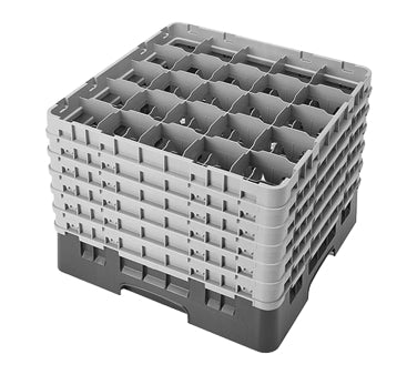 Cambro 25S1214119 Camrack Glass Rack, Sherwood Green, Full Size, 25 Compartments, 3-7/16" Max Dia, 12-5/8" Max Height — Case of 2 pieces
