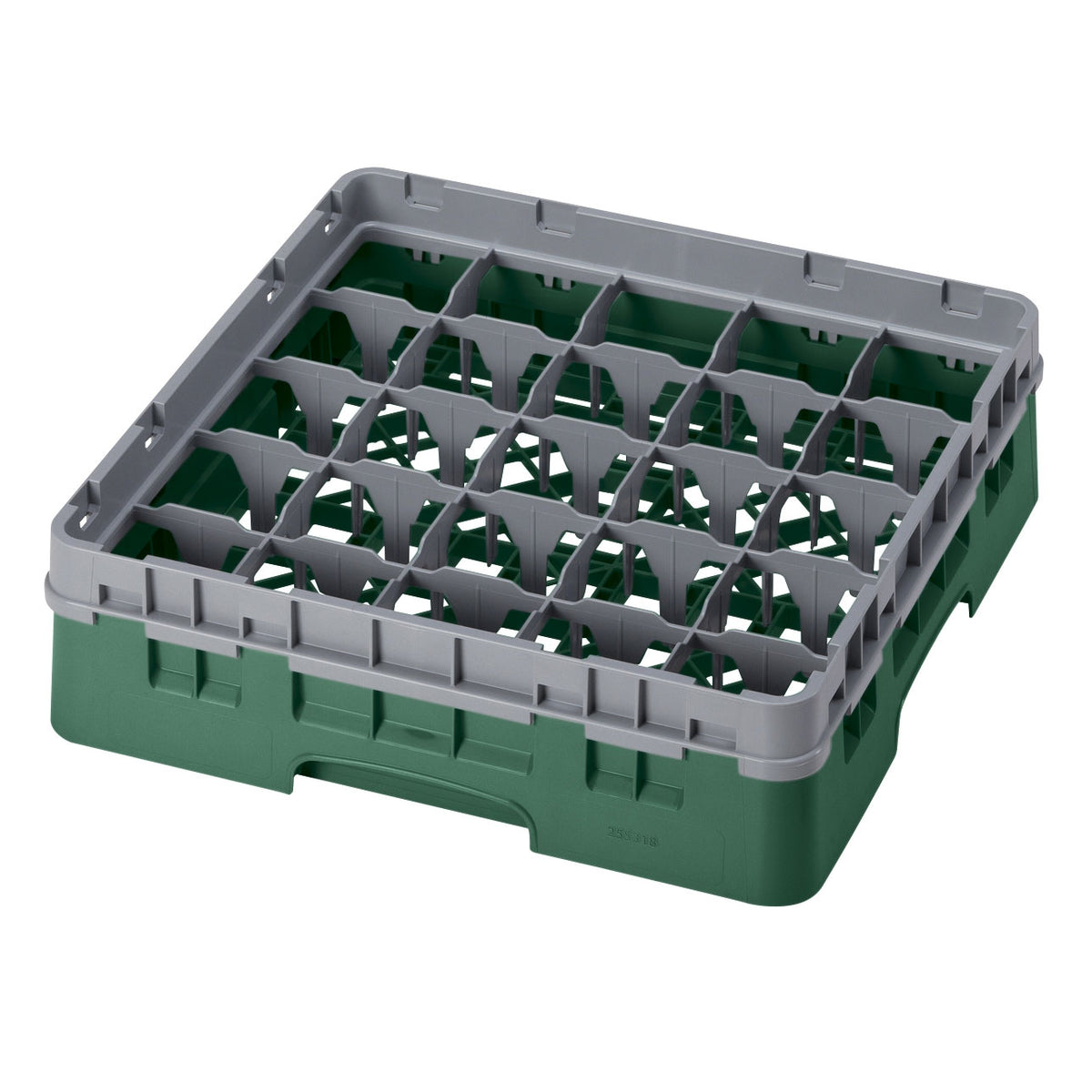 Cambro 25S318119 Camrack Glass Rack, Sherwood Green, Full Size, 19-3/4 x 19-3/4, 25 Compartments — Case of 5 pieces