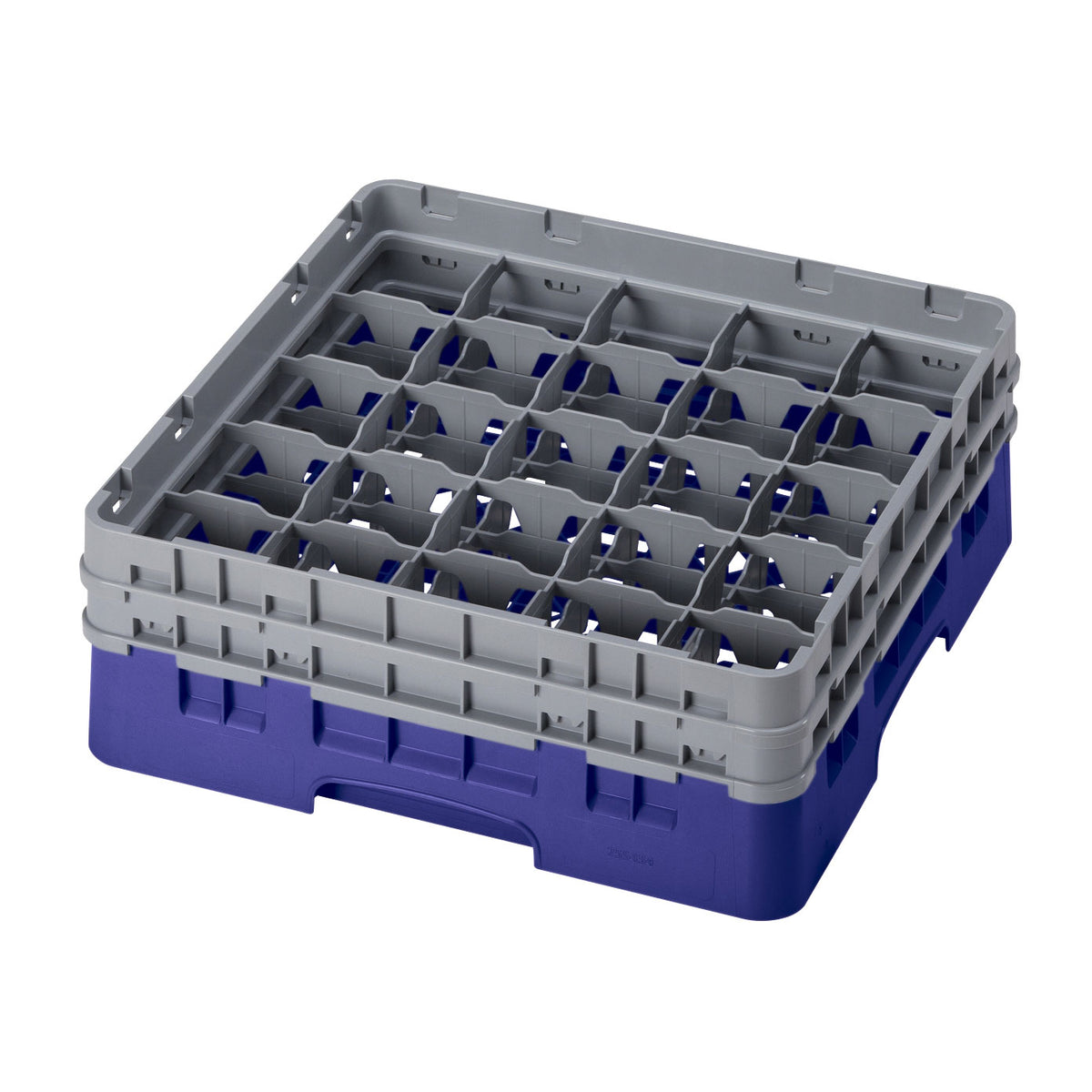 Cambro 25S434186 Camrack Glass Rack, Navy Blue, Full Size, 19-3/4 x 19-3/4, 25 Compartments — Case of 4 pieces