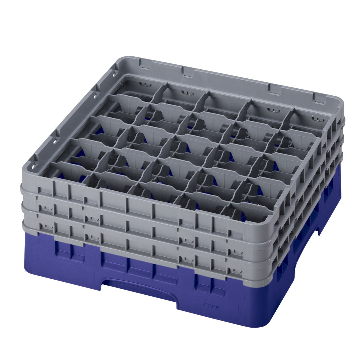 Cambro 25S638186 Camrack Glass Rack, Navy Blue, Full Size, 19-3/4 x 19-3/4, 25 Compartments — Case of 3 pieces