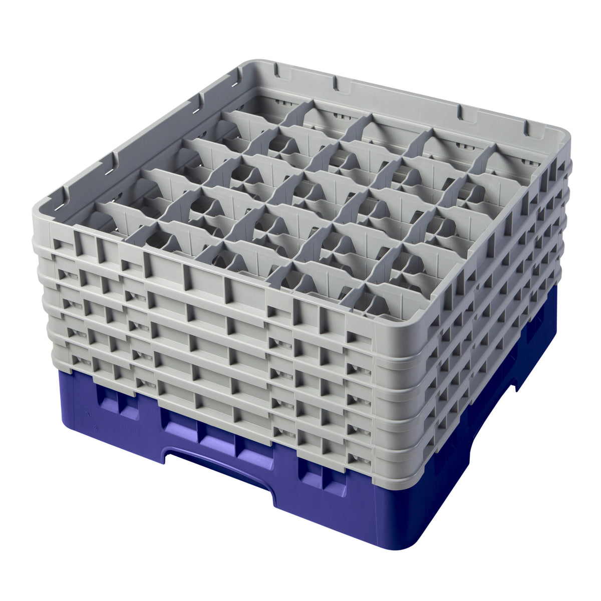 Cambro 25S958186 Camrack Glass Rack, Navy Blue, Full Size, 19-3/4 x 19-3/4, 25 Compartments — Case of 2 pieces