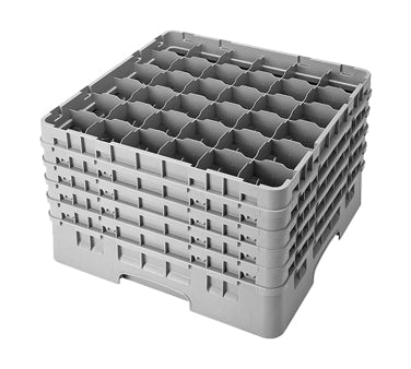 Cambro 36S1058110 Camrack Glass Rack, Full Size, Black, 19-3/4 x 19-3/4, 36 Compartments, 11 Height — Case of 2 pieces