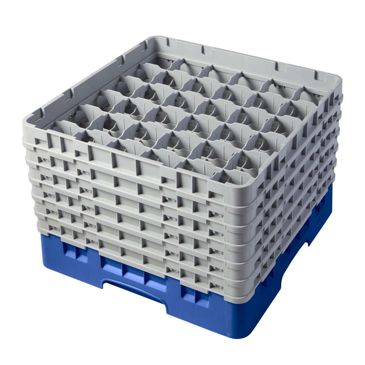 Cambro 36S1114168 Camrack Glass Rack, Full Size, Blue, 36 Compartments, 19-3/4" x 19-3/4", HACCP Compliant — Case of 2 pieces