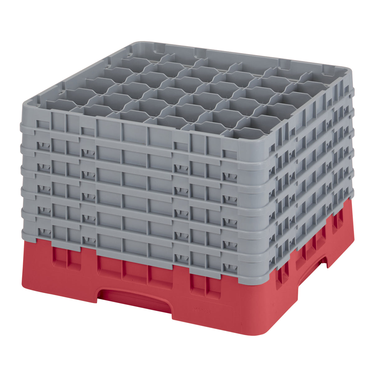 Cambro 36S1214163 Camrack Glass Rack, Red, Full Size, 36 Compartments, 2-7/8" Max Dia, 12-5/8" Max Height — Case of 2 pieces