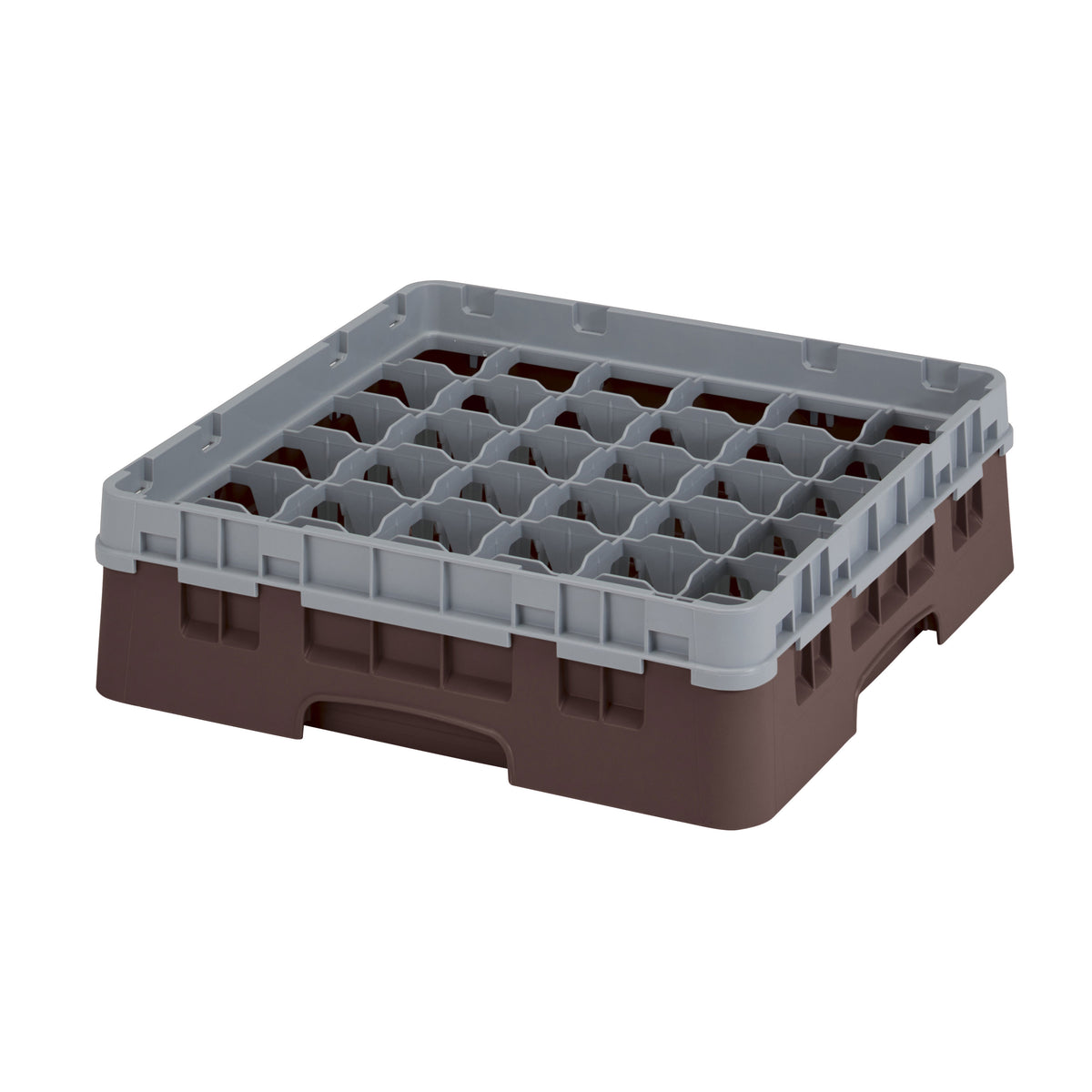 Cambro 36S318167 Camrack Glass Rack, Brown, Full Size, 19-3/4 x 19-3/4, 36 Compartments, 2-7/8 Max Dia, HACCP — Case of 5 pieces