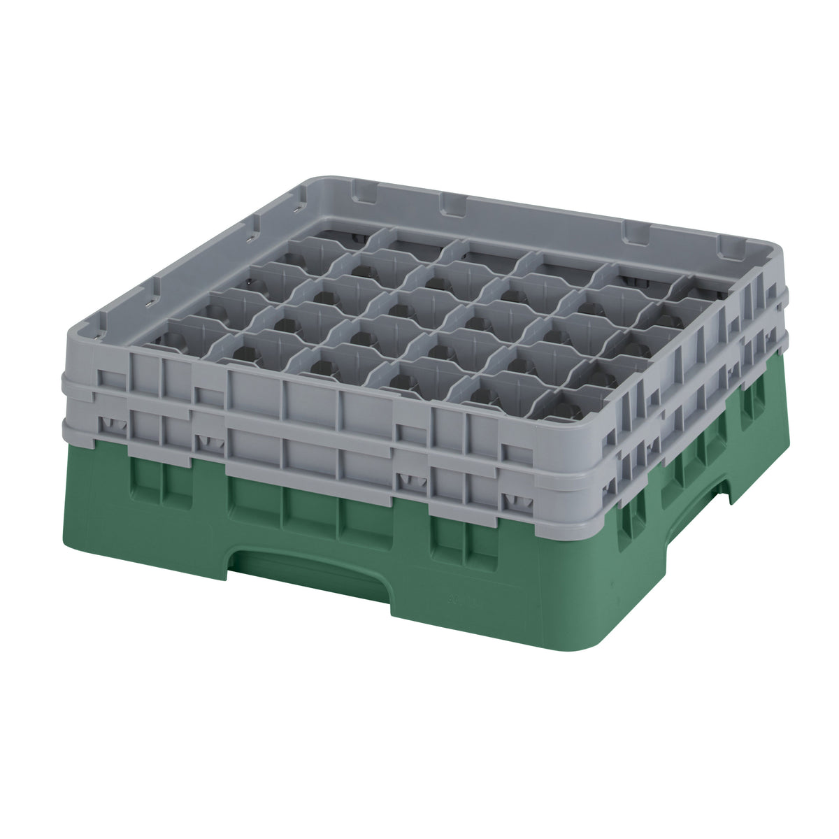 Cambro 36S434119 Camrack Glass Rack, Sherwood Green, Full Size, 19-3/4" x 19-3/4", 36 Compartments — Case of 4 pieces