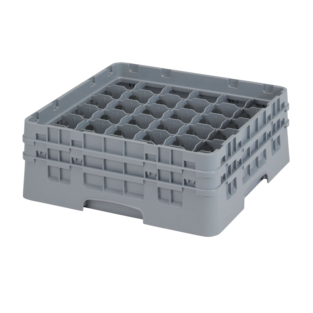 Cambro 36S434151 Camrack Glass Rack, Soft Gray, Full Size, 19-3/4 x 19-3/4, 36 Compartments — Case of 4 pieces