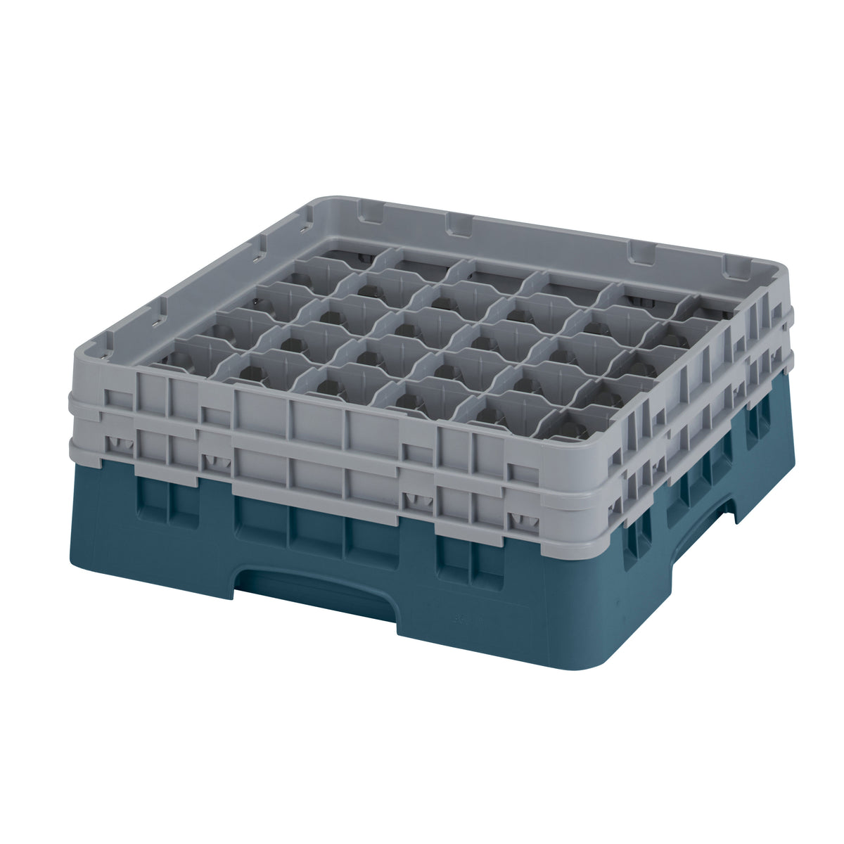 Cambro 36S434414 Camrack Glass Rack, Teal, Full Size, 19-3/4 x 19-3/4, 36 Compartments, 2-7/8 Max Dia, 5-1/4 Max Height — Case of 4 pieces
