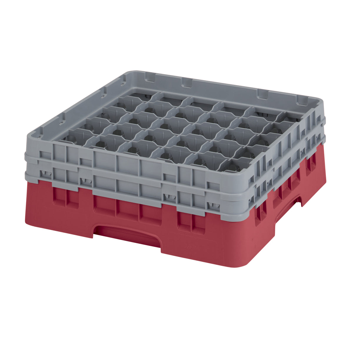 Cambro 36S434416 Camrack Glass Rack, Full Size, Cranberry Red, 19-3/4 x 19-3/4, 36 Compartments — Case of 4 pieces