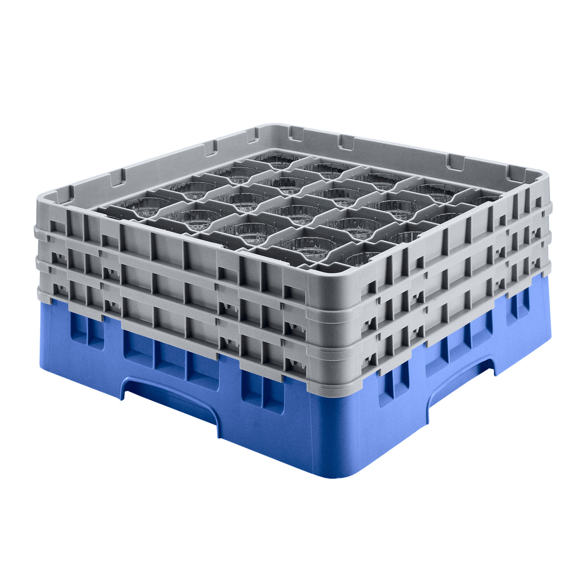 Cambro 36S534168 Camrack Glass Rack, Full Size, Blue, 19-3/4 x 19-3/4, 36 Compartments, 2-7/8 Max Dia, 6-1/8 Max Height — Case of 4 pieces