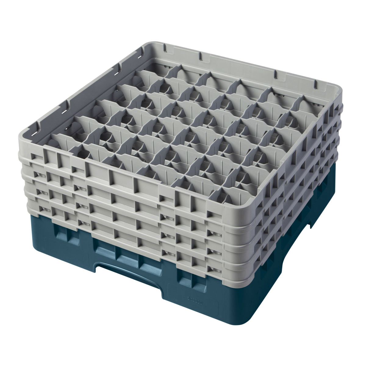 Cambro 36S800414 Camrack Glass Rack, Teal, Full Size, 19-3/4 x 19-3/4, 36 Compartments, 2-7/8 Max Dia, 8-1/2 Max Height — Case of 2 pieces