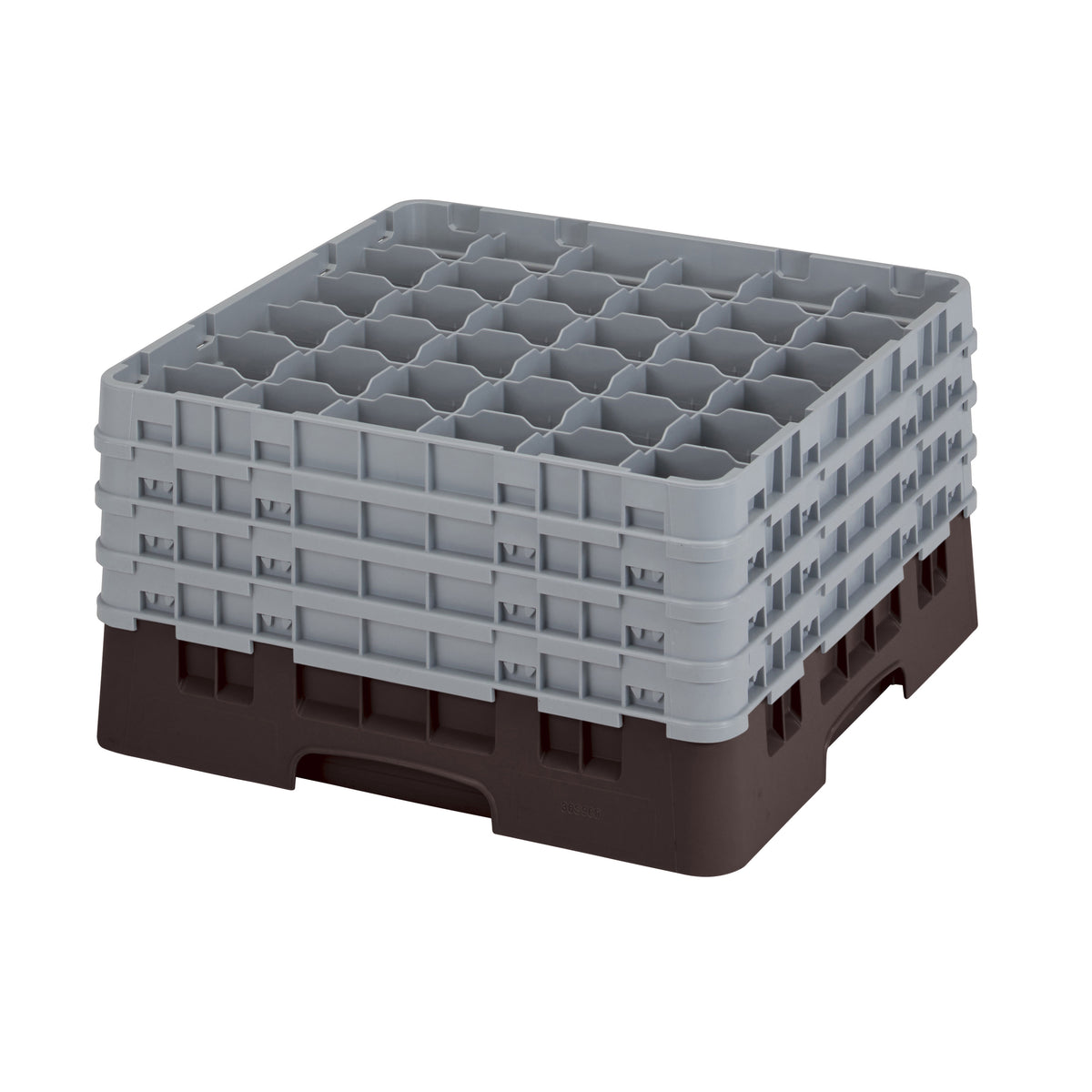 Cambro 36S900167 Camrack Glass Rack, Full Size, Brown, 36 Compartments, 19-3/4" x 19-3/4", 2-7/8" Max Dia — Case of 2 pieces