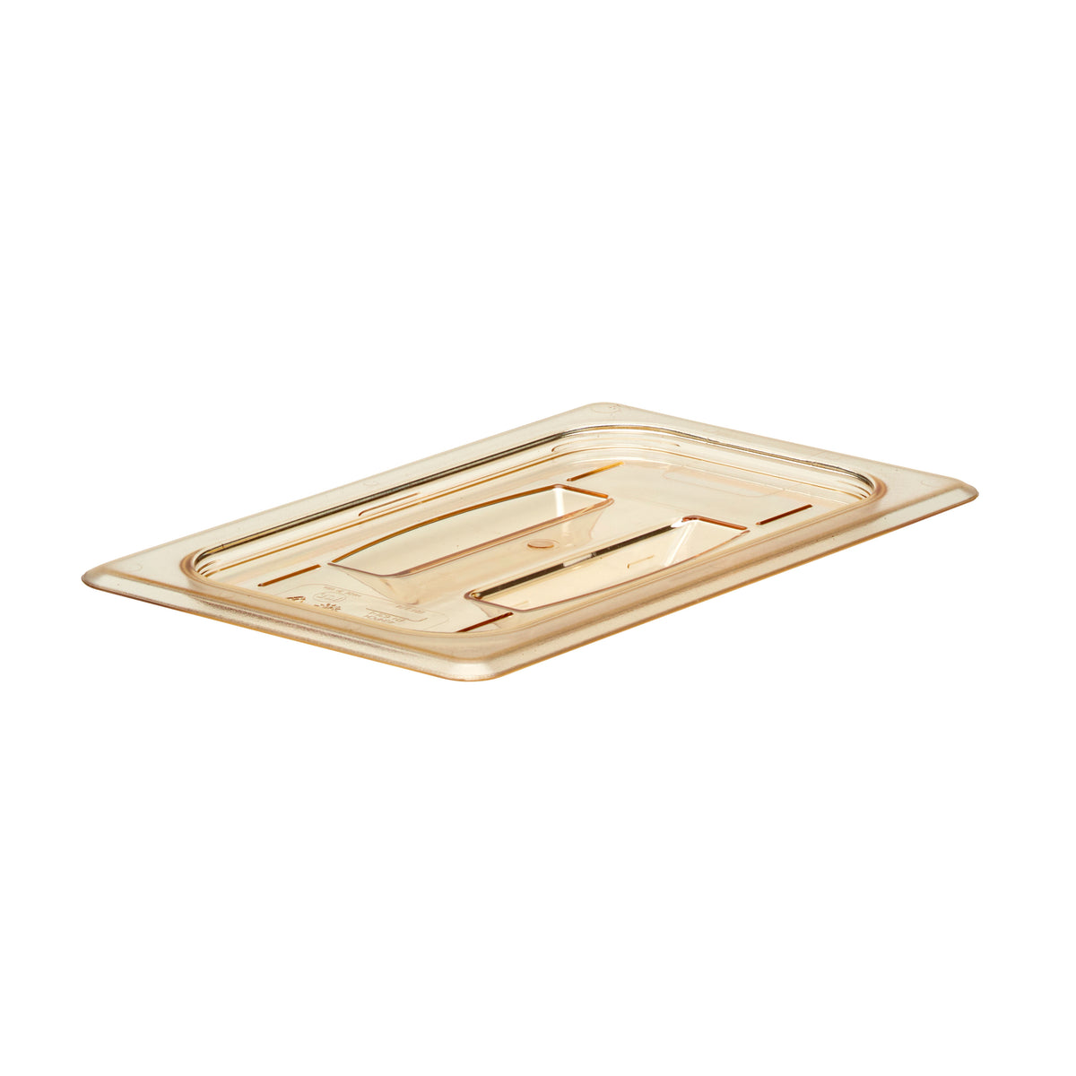 Cambro 40HPCH150 1/4-Size Plastic Pan Cover, Amber Handled Lid, -40°F to 300°F, NSF — Case of 6 pieces