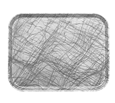 Cambro 46277 Rectangular Tray, 4-1/4" x 6" Fiberglass, Swirl Gray, Dishwasher Safe, NSF Certified — Case of 12 pieces