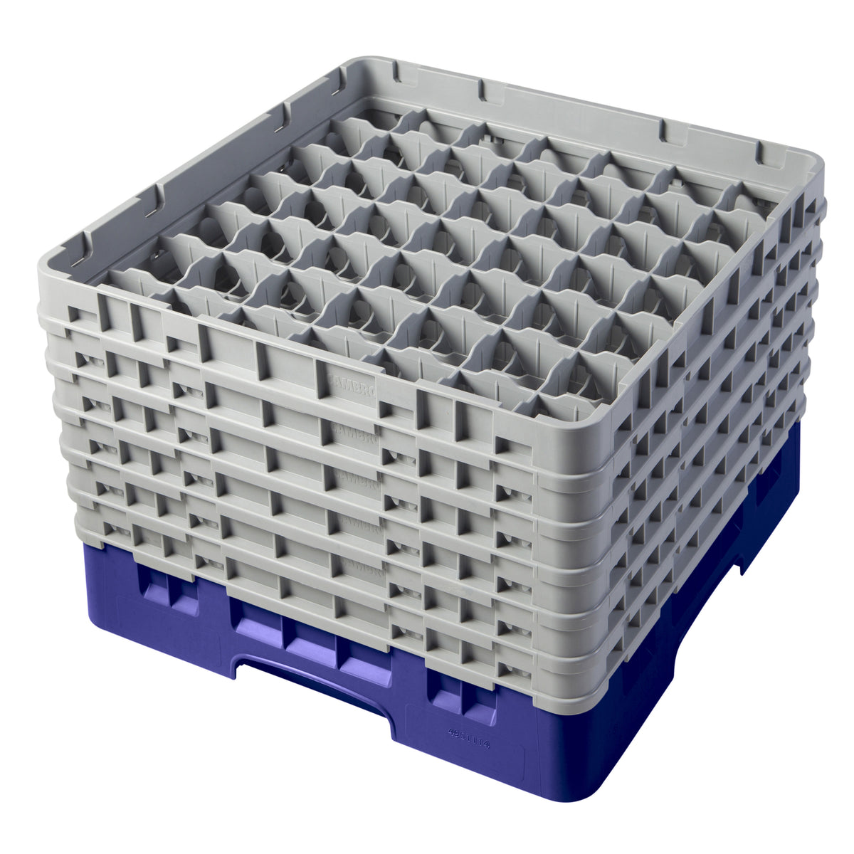 Cambro 49S1114186 Camrack Glass Rack, Navy Blue, Full Size, 19-3/4 x 19-3/4, 49 Compartments — Case of 2 pieces