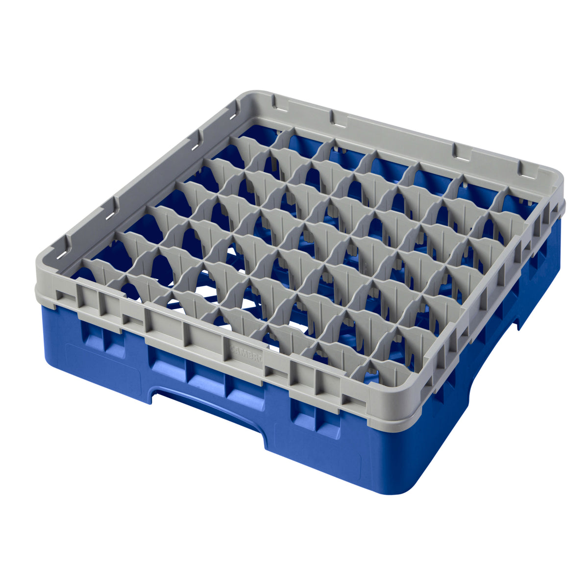Cambro 49S318168 Camrack Glass Rack, Blue, Full Size, 19-3/4 x 19-3/4, 49 Compartments, 2-7/16 Max Dia, HACCP — Case of 5 pieces