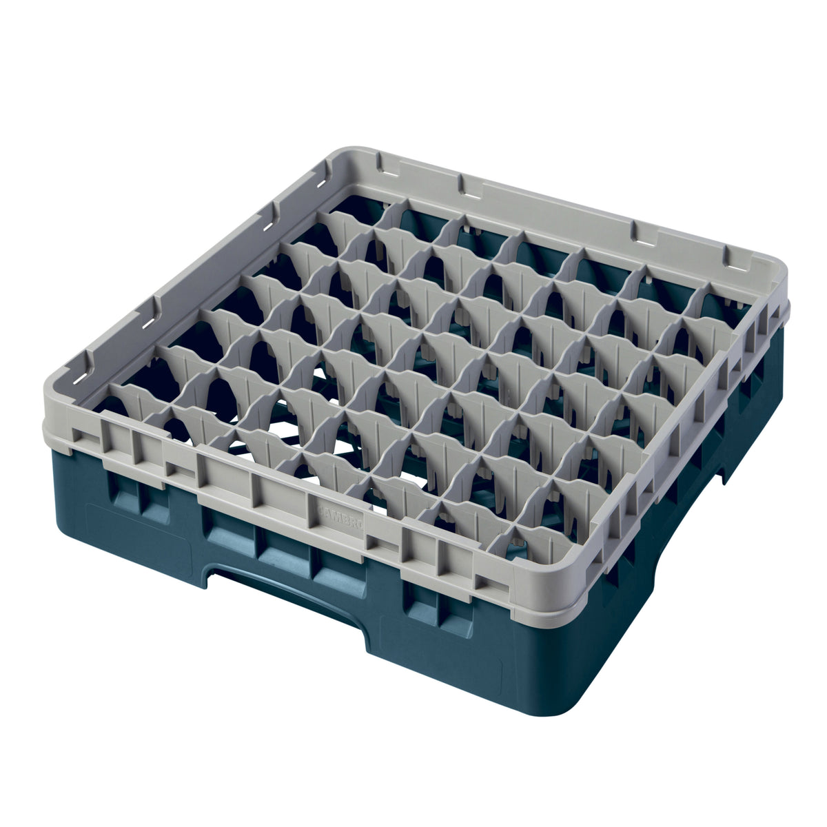 Cambro 49S318414 Camrack Glass Rack, Teal, Full Size, 19-3/4 x 19-3/4, 49 Compartments, 2-7/16 Max Dia — Case of 5 pieces