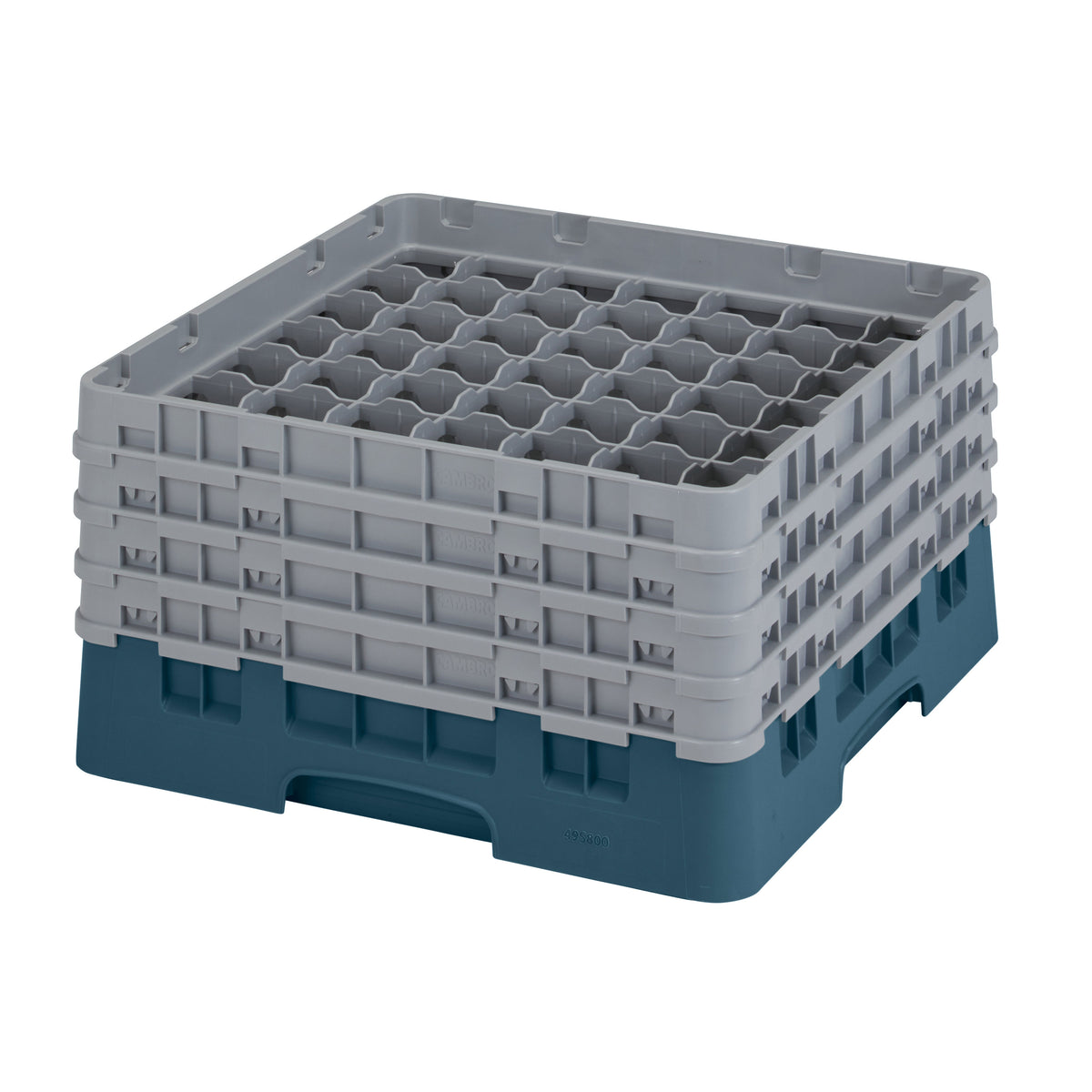 Cambro 49S800414 Camrack Glass Rack, Full Size, Teal, 19-3/4 x 19-3/4 x 10-1/2, 49 Compartments, 2-7/16 Max Dia, 8-1/2 Max Height, HACCP Compliant, NSF — Case of 2 pieces