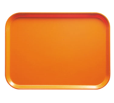 Cambro 57222 Rectangular Tray, 4-15/16" x 6-15/96" Fiberglass, Orange Pizzazz, NSF, Dishwasher Safe — Case of 12 pieces