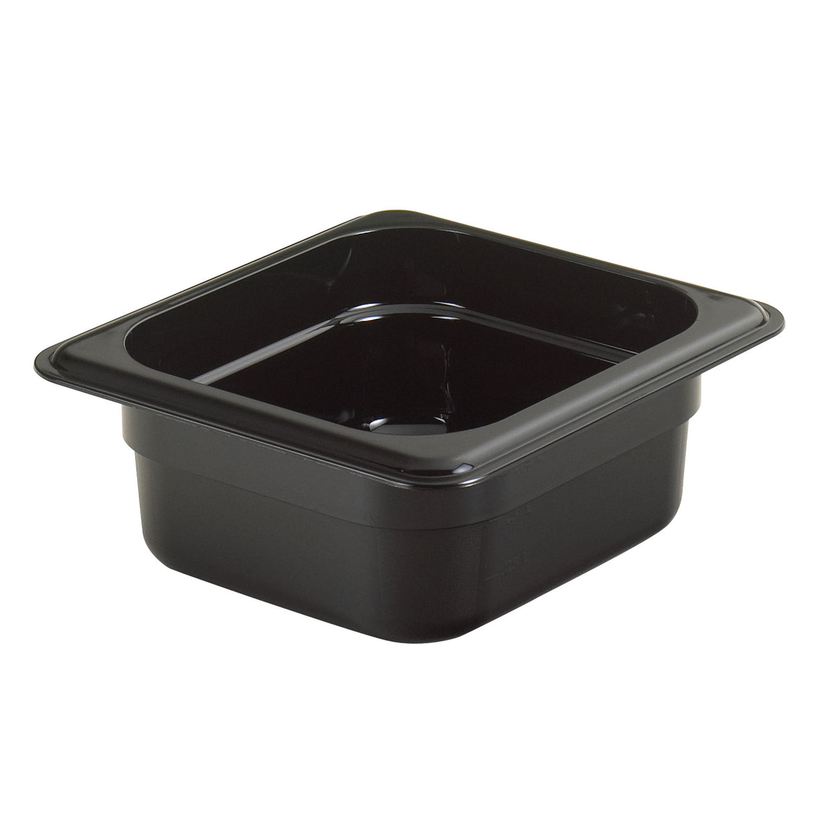 Cambro 62HP110 H-Pan 1/6 Size, 2-1/2" Deep, Black Plastic, -40°F to 375°F, NSF — Case of 6 pieces