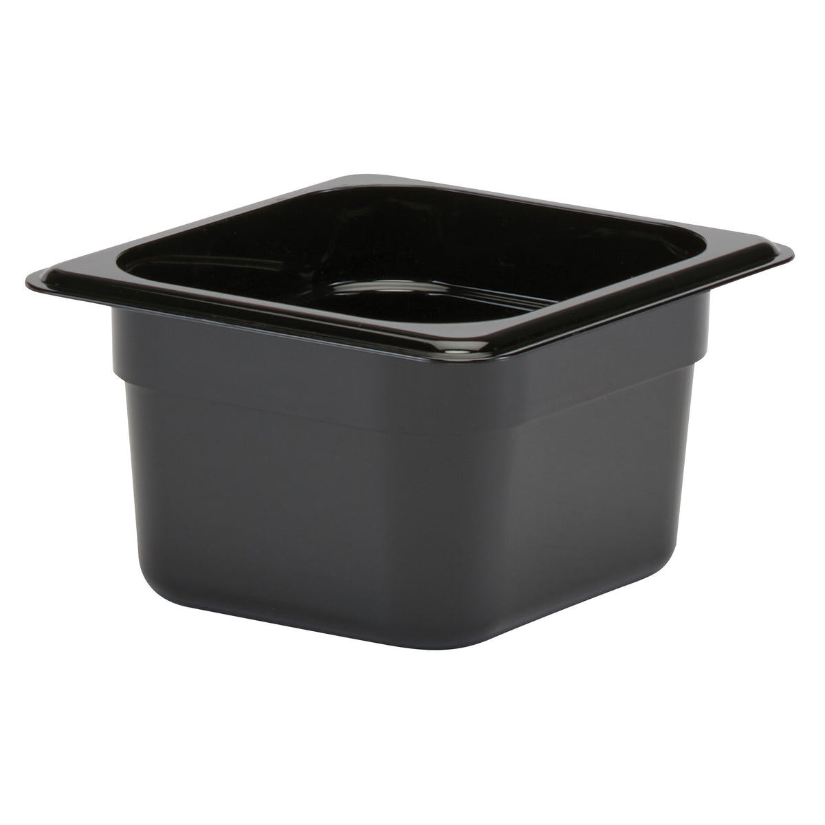 Cambro 64CW110 Food Pan - 1/6 Size, 1.6 Qt, 4" Deep, Black Polycarbonate, NSF — Case of 6 pieces