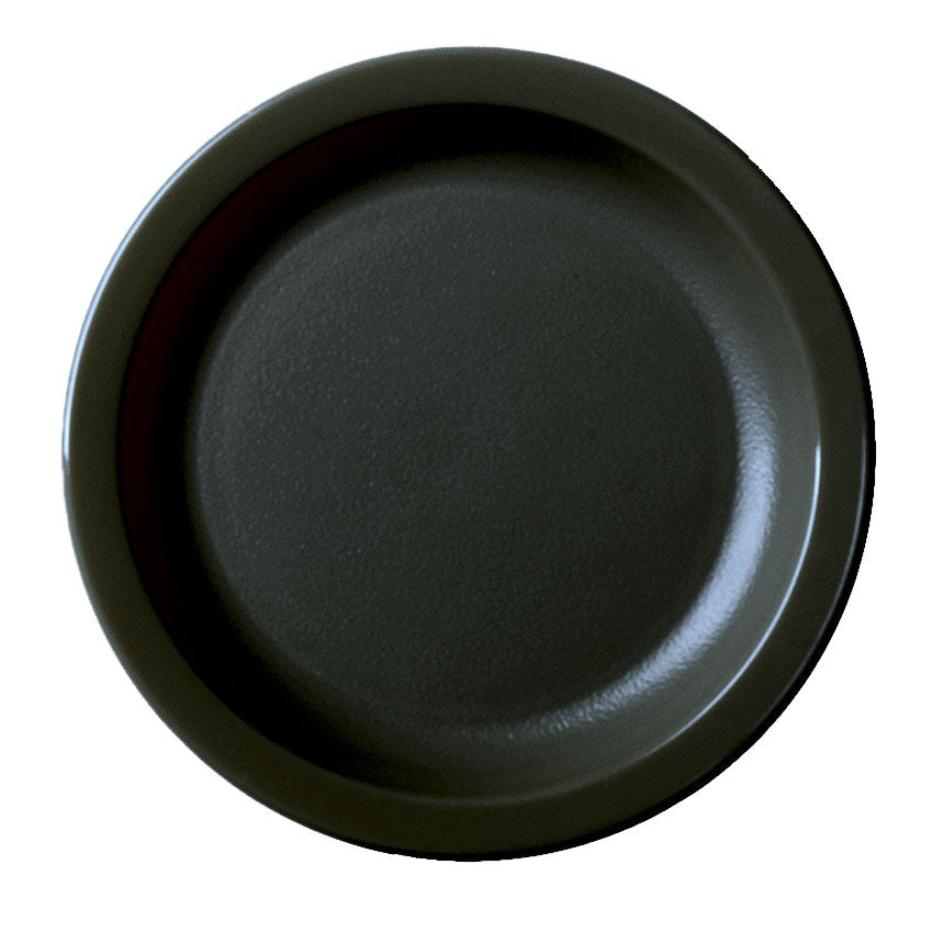 Cambro 65CWNR110 Camwear Plate - 6-9/16" Black Polycarbonate, Narrow Rim, NSF Certified — Case of 48 pieces