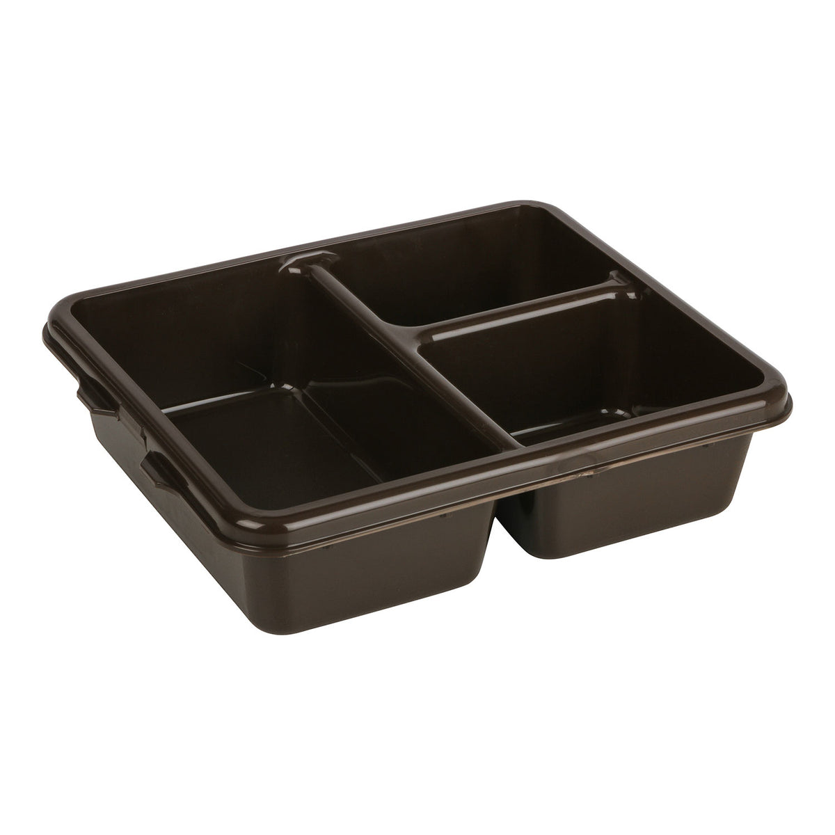 Cambro 9113CP167 3-Compartment Rectangular Tray, 9" x 11" x 2.6", Brown Co-Polymer, Dishwasher Safe — Case of 24 pieces