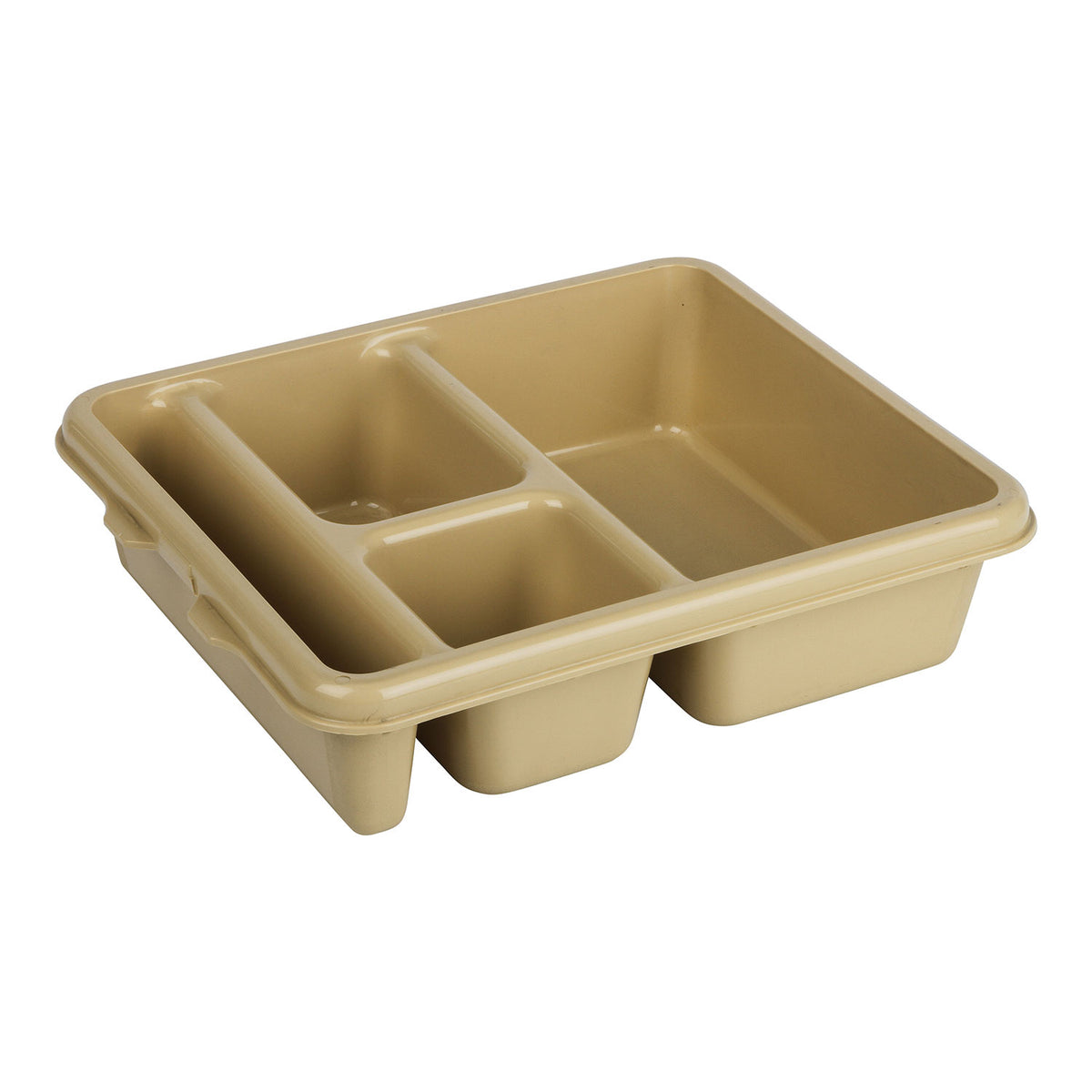 Cambro 9114CP161 4-Compartment Tray, Tan Co-Polymer, 8-15/16" x 10-3/4" x 2-5/8" Dishwasher Safe — Case of 24 pieces
