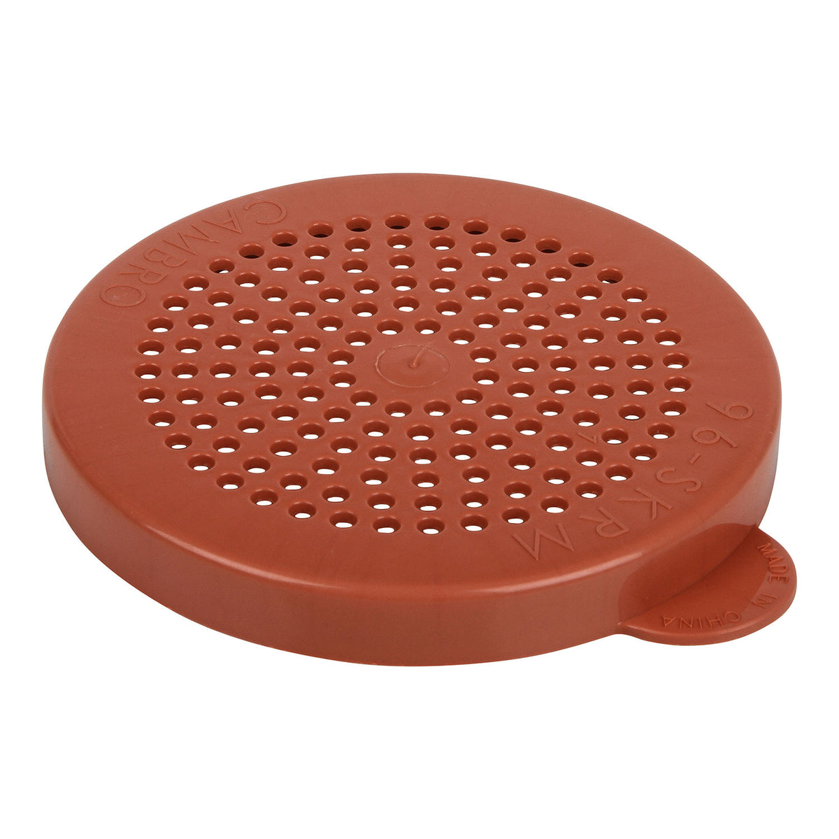 Cambro 96SKRLM408 Shaker/Dredge Lid, Polycarbonate, Red Perforated Top, Dishwasher Safe — Case of 12 pieces