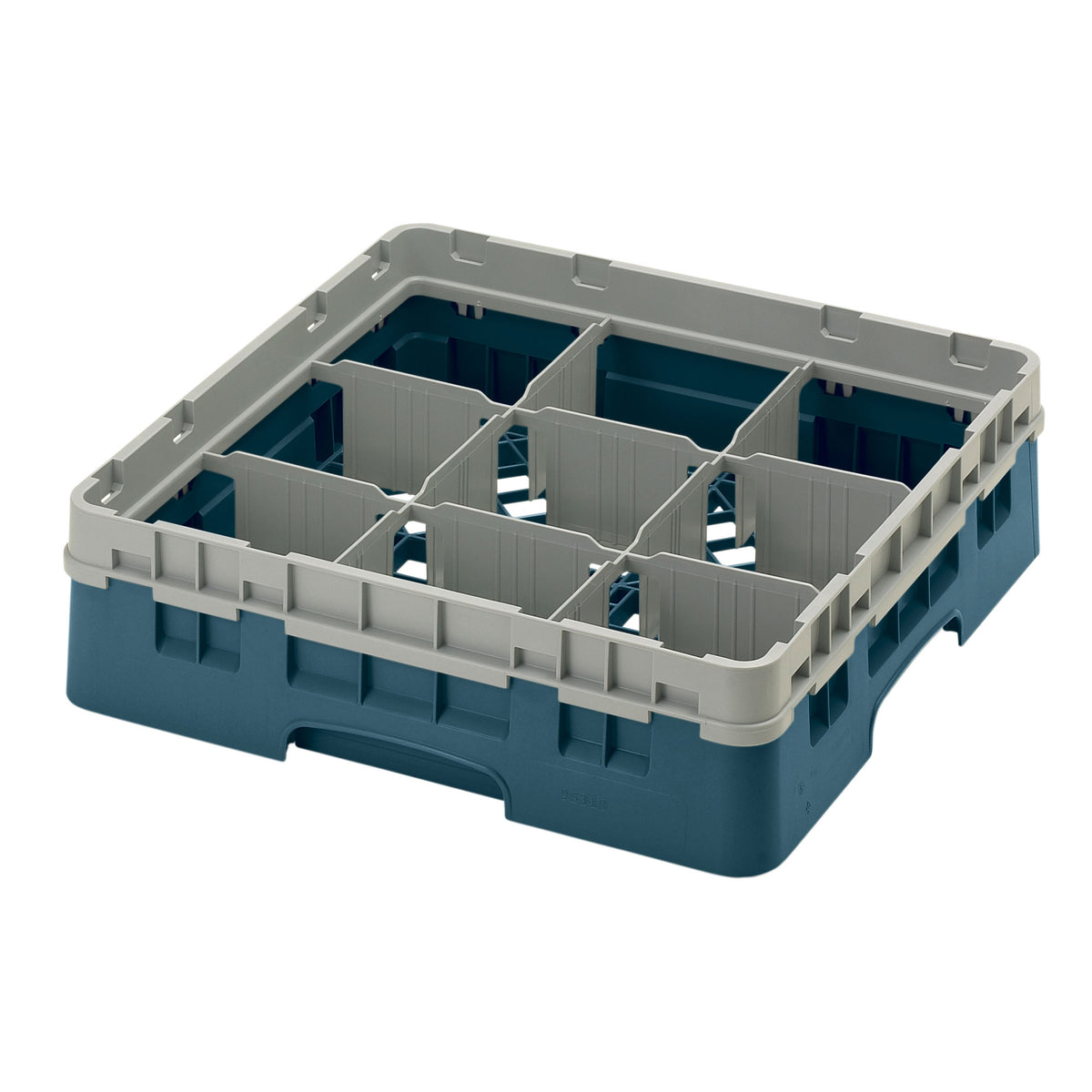 Cambro 9S318414 Camrack Glass Rack, Teal, Full Size, 19-3/4 x 19-3/4, 9 Compartments, 5-7/8 Max Dia, HACCP Compliant, NSF — Case of 5 pieces