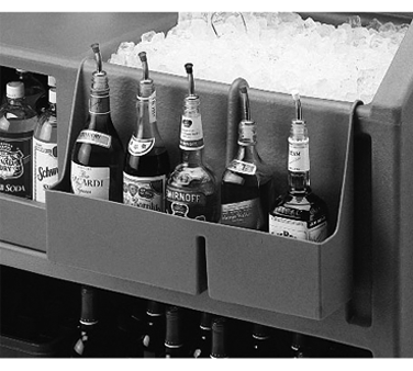Cambro BAR54SR131 Speed Rail - 5-Bottle Plastic, 19.5"L x 4.31"W, Built-In, Fits Cambar 540/650/730