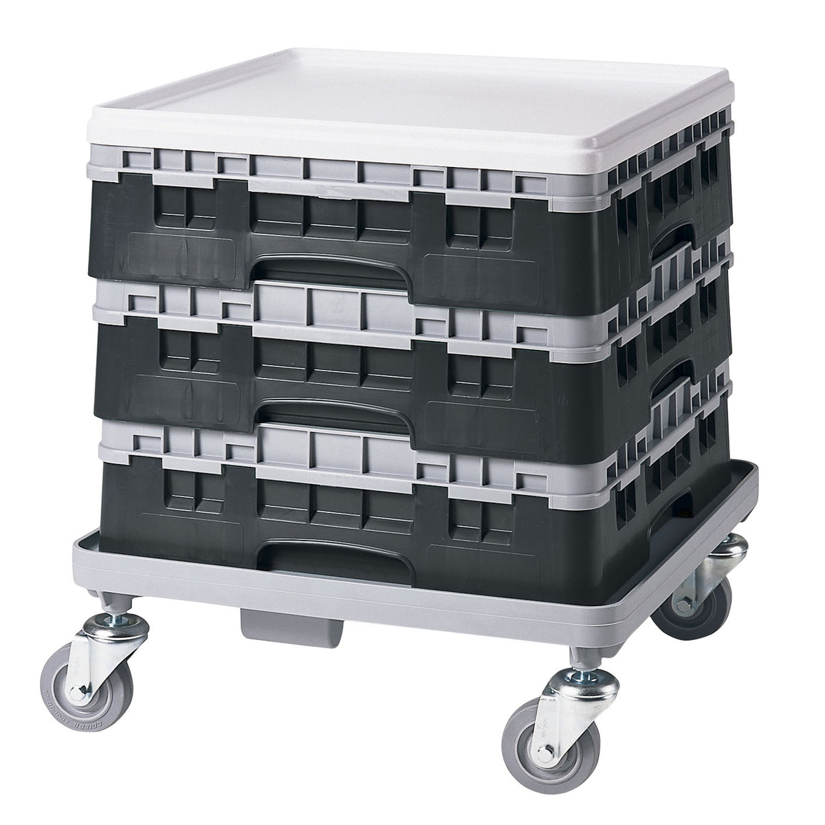 Cambro BR414110 Camrack Base Rack, Full Size, Black, Polypropylene, 19-3/4" x 19-3/4", 4-7/8" Inside Rack Height, NSF Certified — Case of 5 pieces