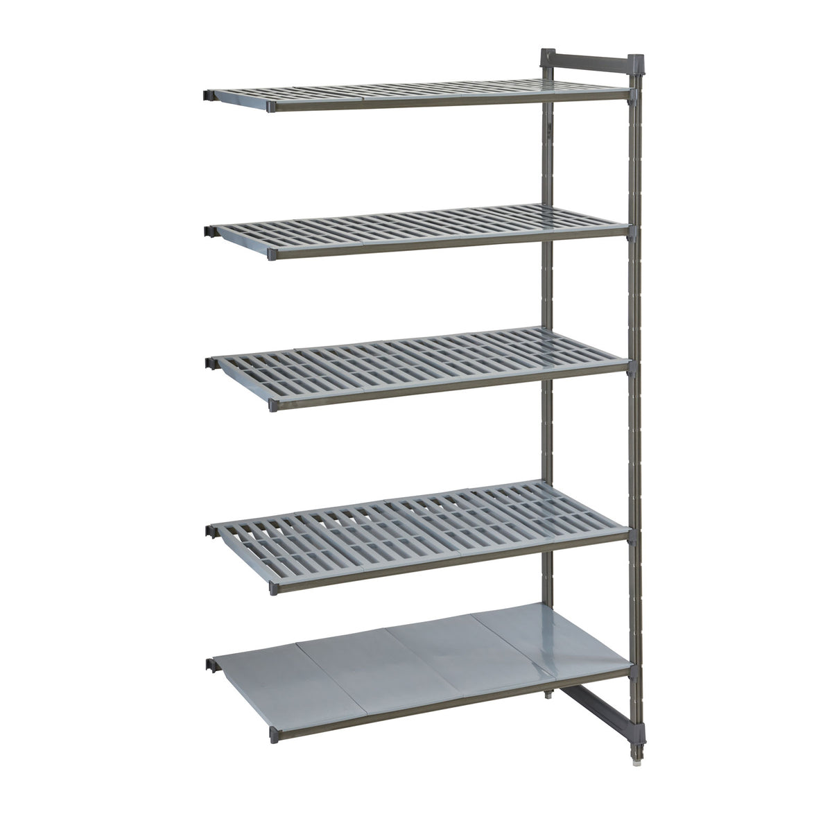 Cambro CBA183684VS5580 Camshelving Basics Plus Add On Unit w/ 4 Vented and 1 Solid Shelf - 18" x 36" x 84"