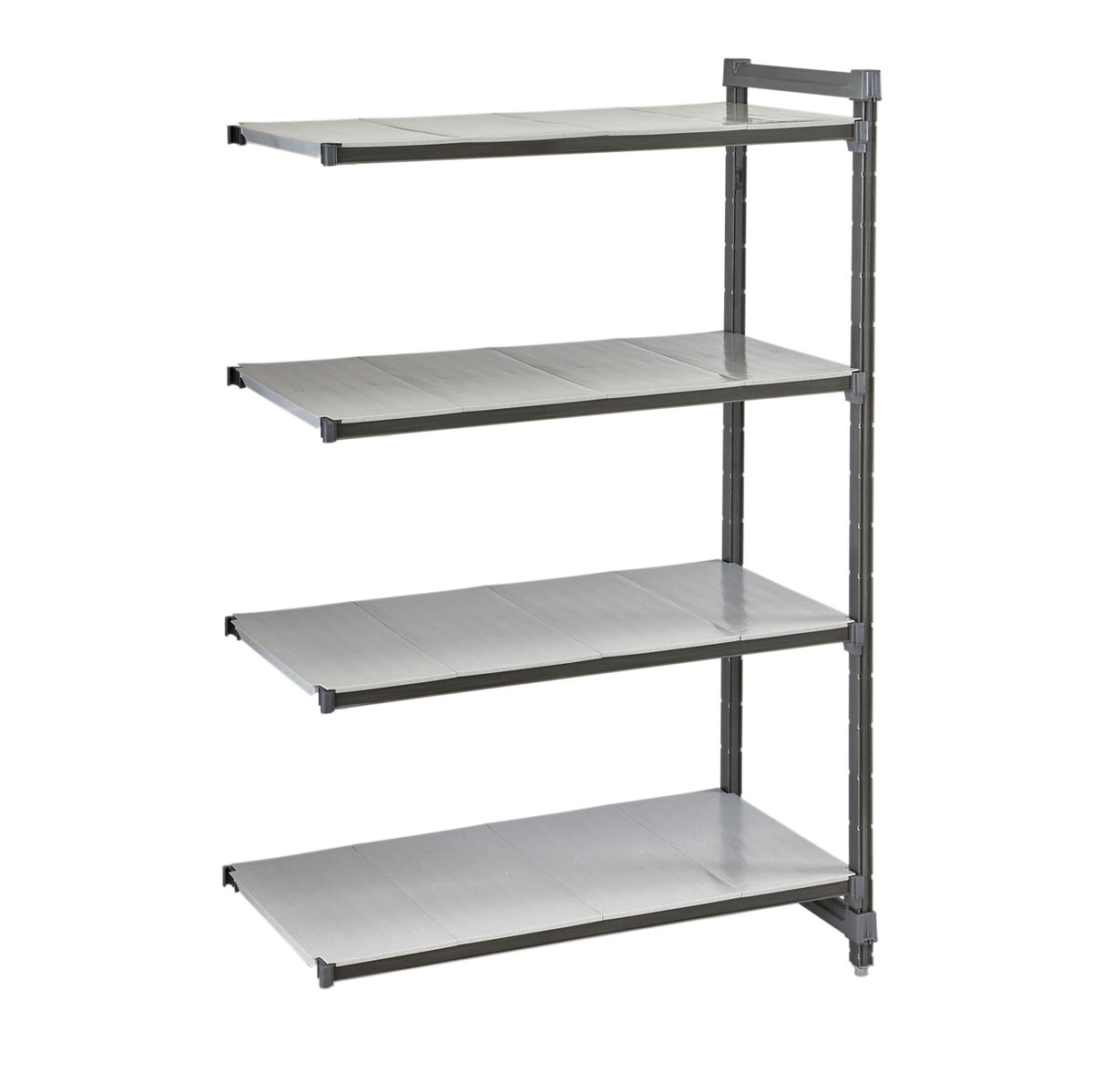 Cambro CBA243672S4580 Camshelving Basics Plus Solid 4-Shelf Add-On Unit - 24" x 36" x 72"