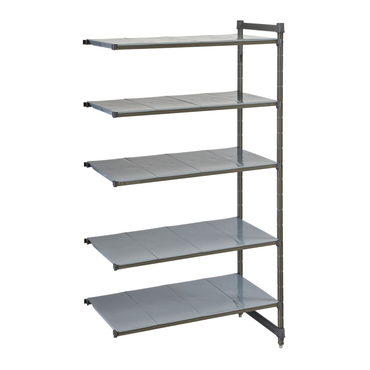 Cambro CBA246084S5580 Camshelving Basics Plus Solid 5-Shelf Add-On Unit - 24" x 60" x 84"