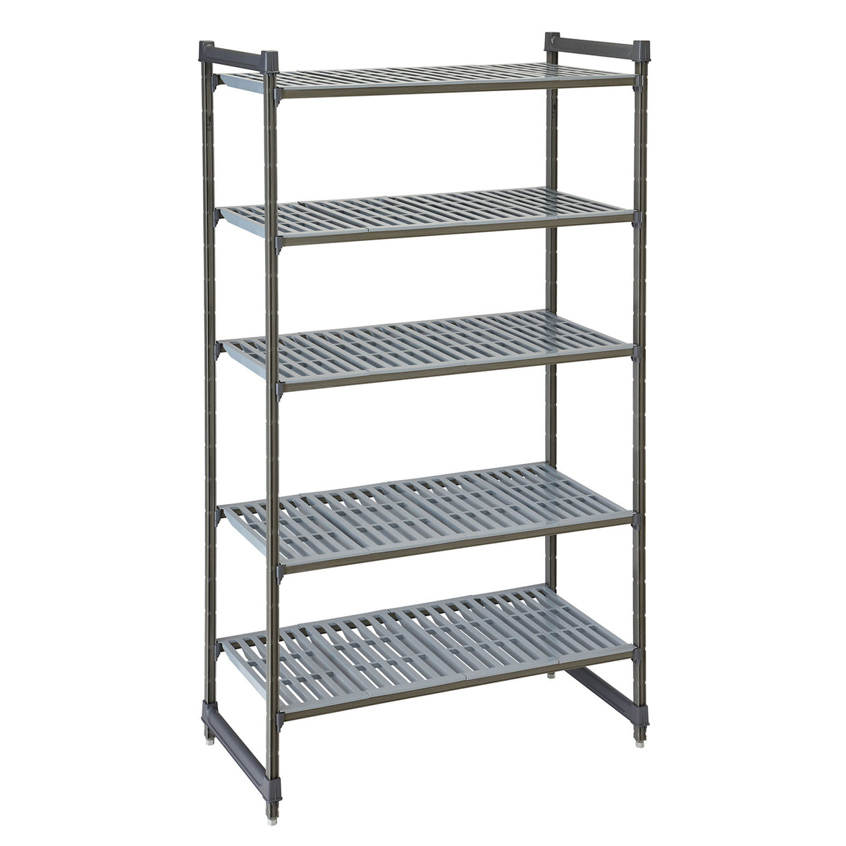 Cambro CBU184284V5580 Camshelving Basics Plus 5-Shelf Stationary Starter Unit - 18" x 42" x 84"