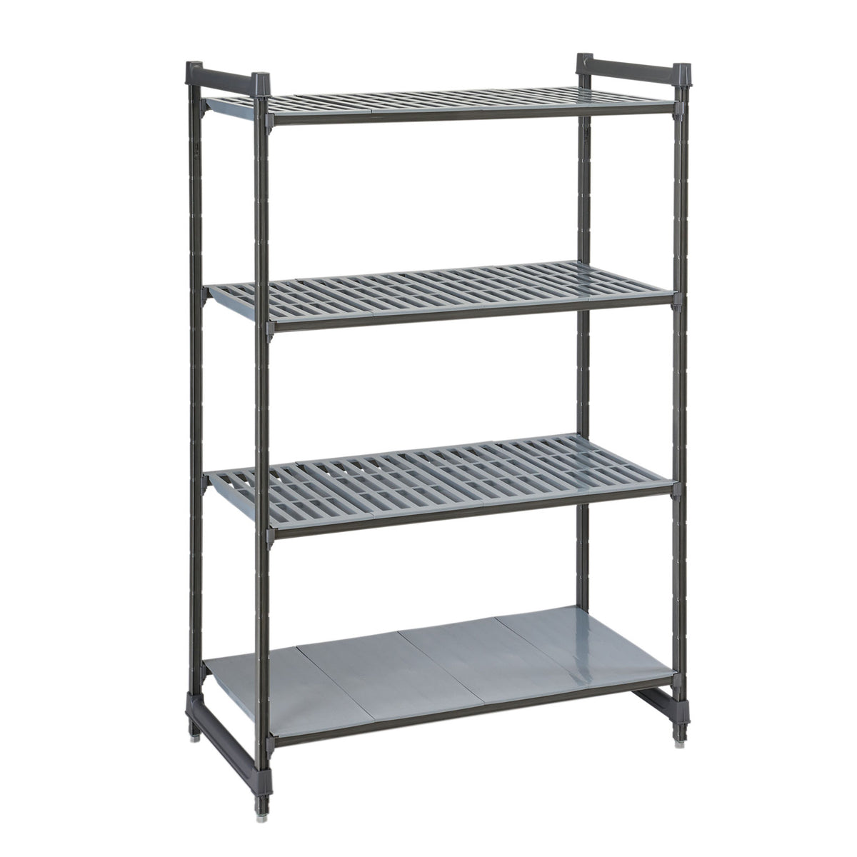 Cambro CBU243084VS4580 Camshelving Basics Plus Starter Unit w/ 3 Vented and 1 Solid Shelf - 24" x 30" x 84"