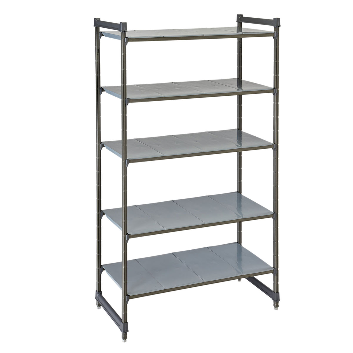 Cambro CBU243684S5580 Camshelving Basics Plus Solid 5-Shelf Starter Unit - 24" x 36" x 84"