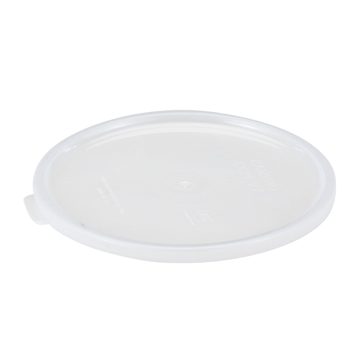 Cambro CCPL27148 Snap-On Plastic Crock Cover, White, Fits CCP15 & CCP27 Crocs, NSF, Made in USA — Case of 12 pieces