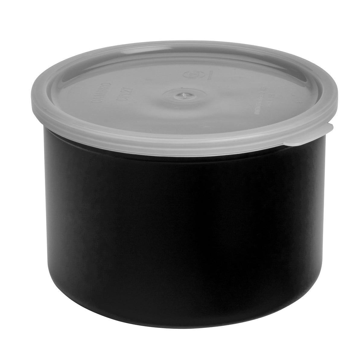 Cambro CP15110 1.5-Qt Salad Crock, 6-5/8" Dia x 4-5/16" H, Black Polypropylene Lid, NSF, Made in USA — Case of 6 pieces