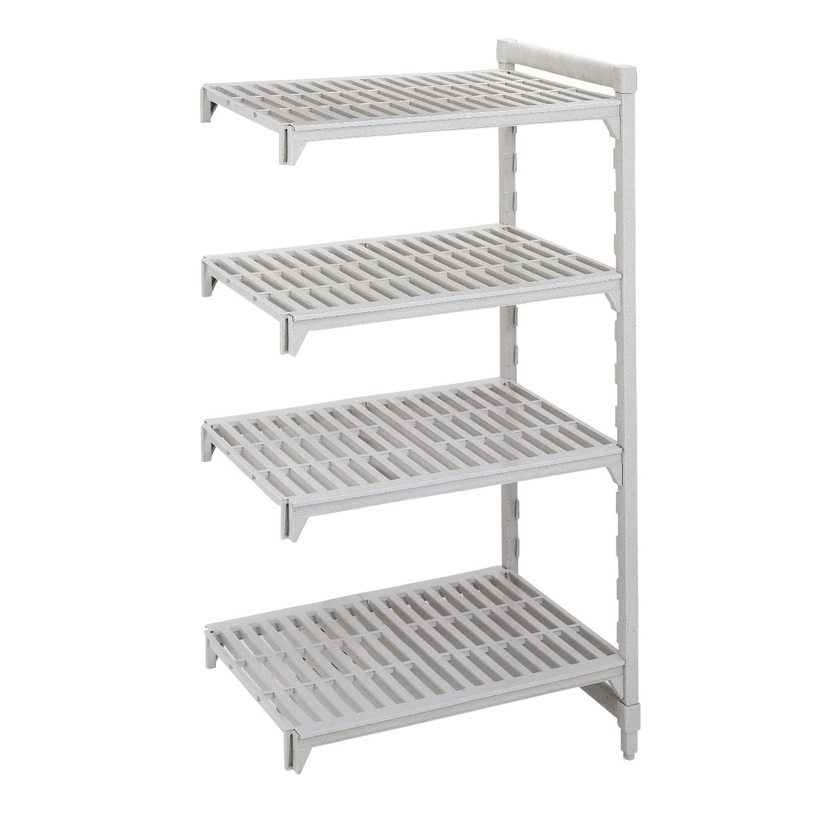 Cambro CPA184284V4PKG Camshelving Premium Vented 4-Shelf Add-On Shelving Unit - 18" x 42" x 84"