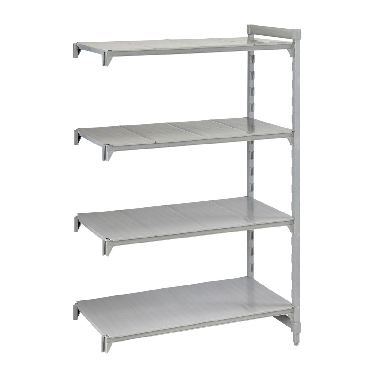Cambro CPA213684S4PKG Camshelving Premium 4 Shelf Solid Add On Shelving Unit - 21" x 36" x 84"