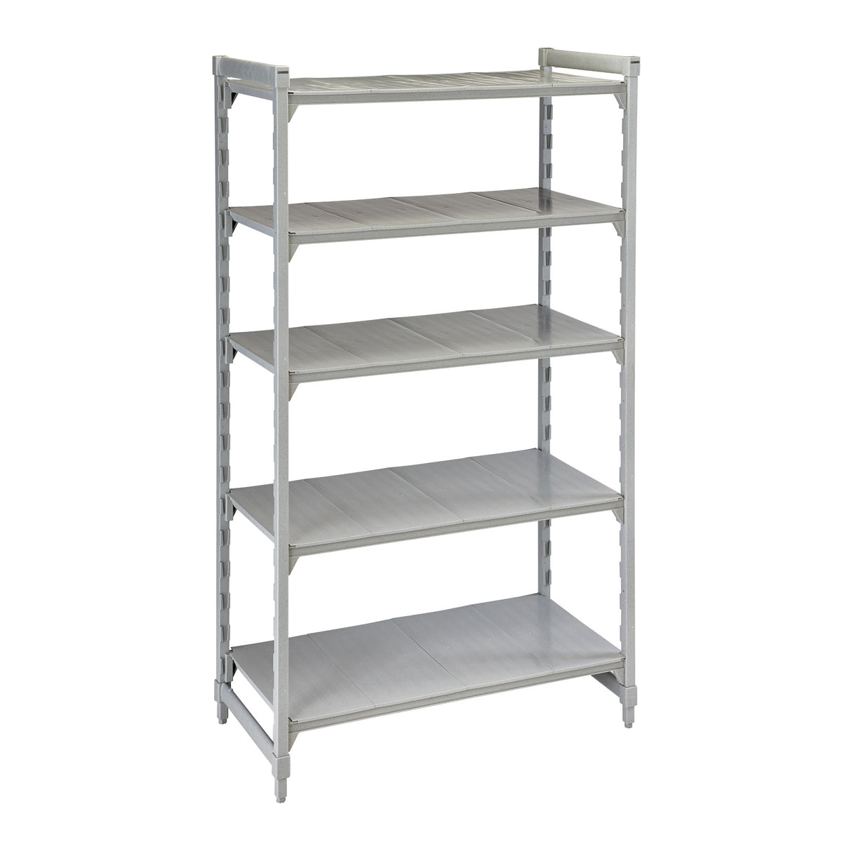 Cambro CPU214884S5PKG Camshelving Premium 5-Shelf Solid Starter Shelving Unit - 21" x 48" x 84"