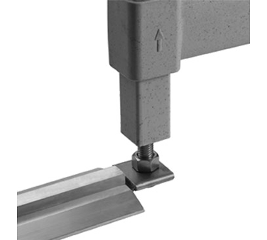 Cambro CSMHDTK145000 High Density Track Kit, 14-1/2' Aluminum Raised Track for 5 Units Leveling Feet & Hardware