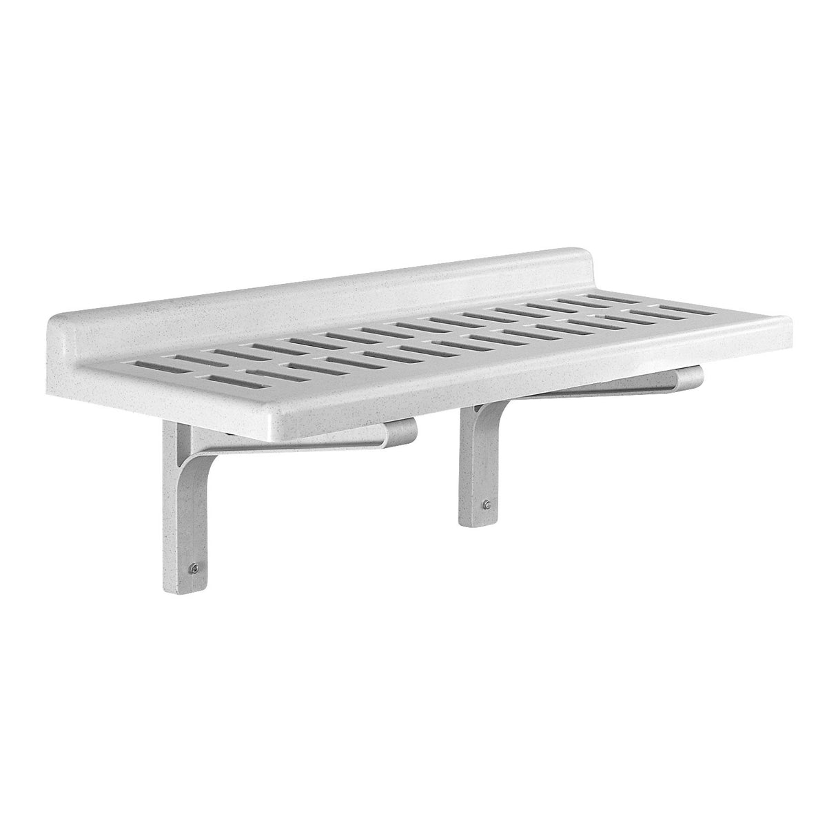 Cambro CSWS1436VK480 Camshelving Shelf, Wall-Mounted, Vented, 36"W x 14"D x 13.5"H, Polypropylene, Speckled Gray, NSF Certified
