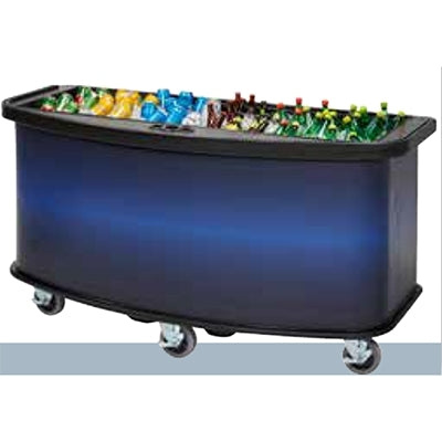 Cambro CVC75BW14 Polyethylene Healthy Choices Vending Cart w/ Umbrella Hole, Open Well