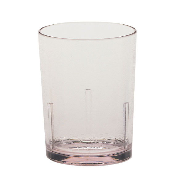 Cambro D14152 Del Mar 14-oz Tumbler, 3-1/4"x4-3/16" Clear Crackled SAN, Durable Stackable — Case of 36 pieces